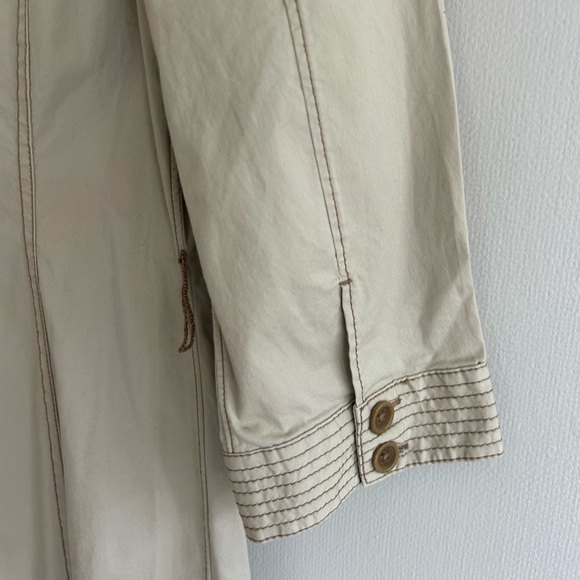 NWOT BODEN Khaki Button Down Cotton Twill Shirt Dress Safari French Utility Sz 6 - Picture 14 of 16